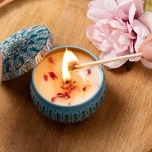 Set de regalo de velas de aromaterapia para mujeres: Set de velas aromáticas para el hogar, 4 paquetes de velas perfumadas de cera de soja, vela relajante para bañera, vela perfumada para yoga, vela perfumada para dormir, regalo de cumpleaños, regalo de aniversario, decoración de habitación, regalos