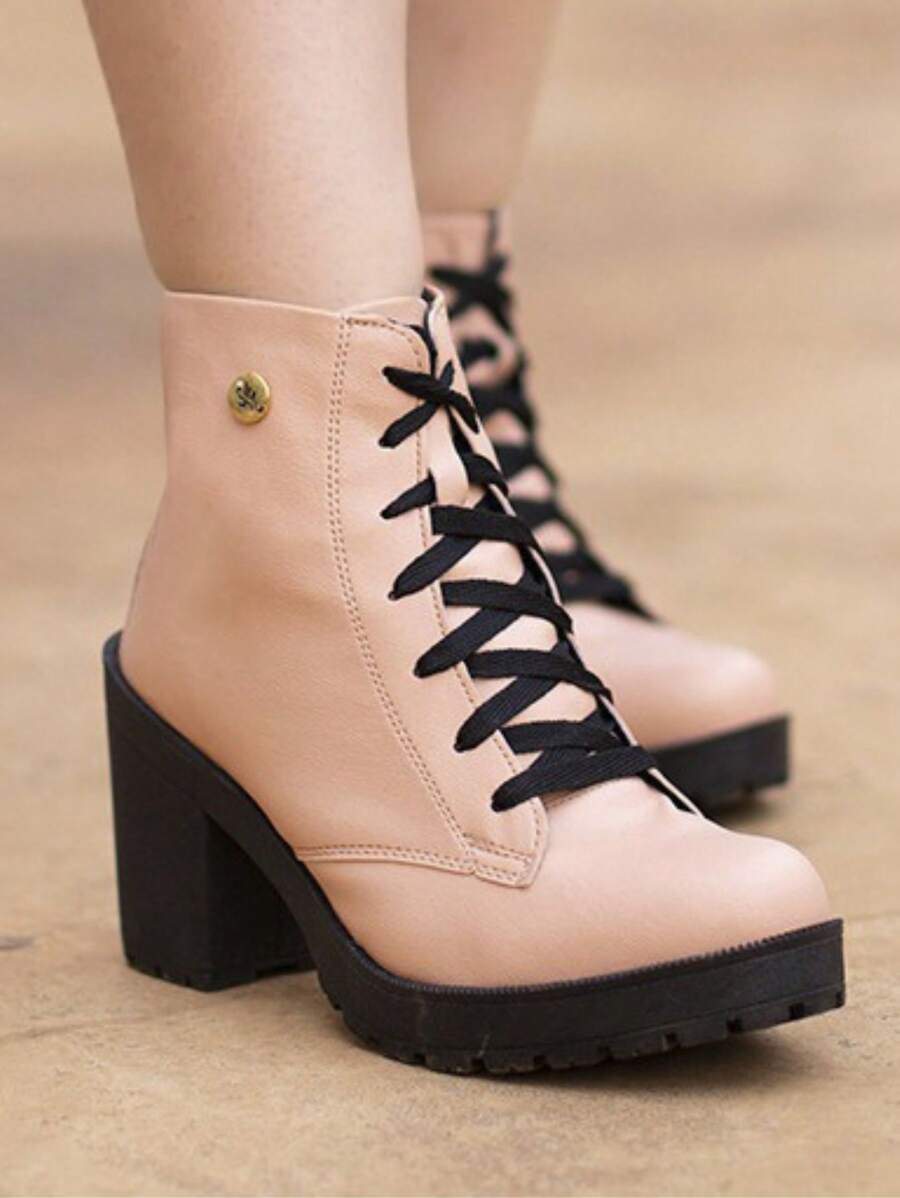 Women Ankle Boots & Booties - Coral Orange - View 1