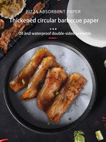 50入組實色羊皮紙烤箱空氣炸鍋墊，煎炸食品無脂，烤盤無油穀 - 白色 - 查看 10