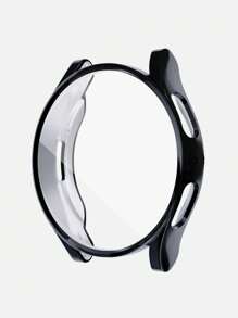 1pc Unisex Black Fashionable Soft TPU Full Coverage Anti-Scratch Electroplated Smartwatch Case And Screen Protector, Compatible With Samsung Watch 40mm/44mm, Compatible With Samsung Galaxy Watch 4/5/6/7, Smartwatch Case Accessory Shock-Proof Protective Cover