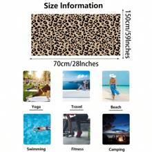 1 pezzo Telo da mare in stampa leopardata ad asciugatura rapida per spiagge estive, piscine, feste, accessori per vacanze, adatto per uomini, donne, ragazzi e ragazze, decorazione da bagno, elementi essenziali da viaggio, accessori da spiaggia