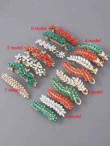 Kẹp tóc lò xo kim loại có hoa văn bằng đá cẩm thạch nhiều màu Royal 1pc cho nữ - Nhiều màu - Xem 3