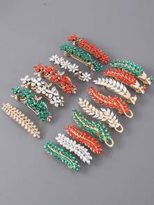 Kẹp tóc lò xo kim loại có hoa văn bằng đá cẩm thạch nhiều màu Royal 1pc cho nữ - Nhiều màu - Xem 2