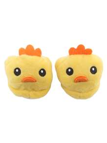 1 件可爱动物印花毛绒玩偶拖鞋，迷你玩具拖鞋，适合 18 英寸美国玩偶和其他玩偶配件，适合婴儿和女孩的生日礼物 - 彩色 - 查看 3