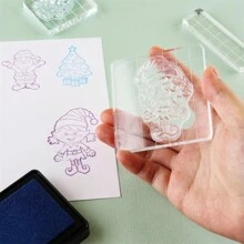 CYFUN DESIGN 1/9Pcs DIY Transparent Seal Stamp Block For DIY Scrapbooking Clear Photo Album Decorative Back To School,Back To School,School Supplies