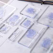 CYFUN DESIGN 1/9Pcs DIY Transparent Seal Stamp Block For DIY Scrapbooking Clear Photo Album Decorative Back To School,Back To School,School Supplies