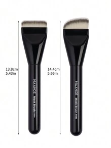 MAANGE 2支装化妆刷套装，可用作粉底刷、面膜刷等，是送给女性和女孩的化妆工具和礼物。套装包含：化妆刷套装、化妆刷套装、全套化妆工具、化妆刷套装、全套化妆工具、化妆刷套装、化妆礼品套装、套装、赠品、专业化妆刷、全套化妆工具。 - 黑色 - 查看 4