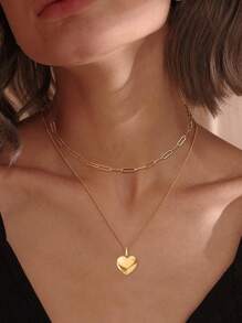 1pc Personalized Photo Charm Bracelet, Gift For Mother, Daughter, Girlfriend, Wife, Best Friend, Heart & Round Pendant Beads, Valentine's Day Gift For Daughter, Girlfriend, Wife, Best Friend - Gold - View 2