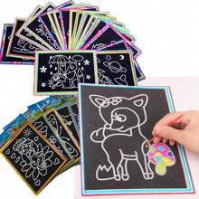 1/10/20 pezzi Set di giocattoli fai-da-te per disegno a graffio per bambini, carta da graffio 13x9,8 cm con carta per pittura magica, bacchetta e stilo in legno, giocattolo creativo per colorare per bambini, artesanato e arti per bambini, kit d'arte a graffio, giocattoli per bambini>kit di pittura fai-da-te, diamante arte per bambini, arti e mestieri, arti e mestieri per bambini, bricolage per bambini