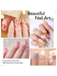 12色雕塑彩绘美甲凝胶套装，3D美甲雕刻凝胶雕塑创意彩绘胶水可卸UV美甲 - 彩色 - 查看 3