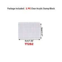CYFUN DESIGN 1/9Pcs DIY Transparent Seal Stamp Block For DIY Scrapbooking Clear Photo Album Decorative Back To School,Back To School,School Supplies