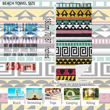 1入式波西米亞風格幾何圖案沙灘巾/超細微纖維沙灘巾/運動巾,適用於夏季海灘和游泳池使用 - 彩色 - 查看 7