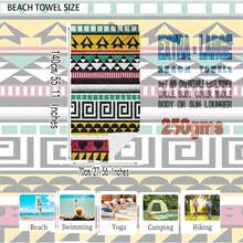1入式波西米亞風格幾何圖案沙灘巾/超細微纖維沙灘巾/運動巾,適用於夏季海灘和游泳池使用 - 彩色 - 查看 5