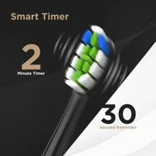 Fairywill Sonic Electric Toothbrush For Adults With 8 Brush Heads , Rechargeable Toothbrush With 3 Modes And Smart Timer, Black - Black - View 4