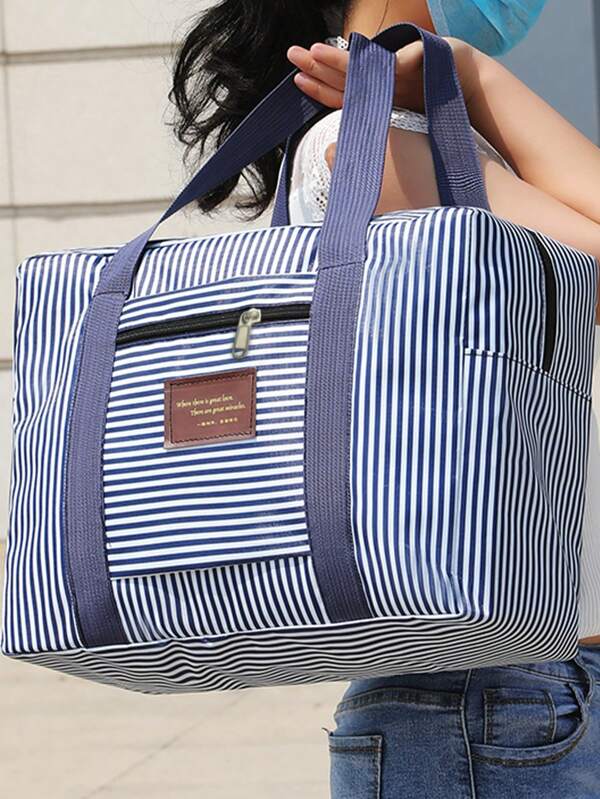 Unisex Minimalist Large Capacity Foldable Travel Bag, Essential For Holiday, Moving Out, Traveling, Vacation, College, High School Back To School For Travel Gym Bag For Camping Cruise Essentials For Hiking Back To School For Summer