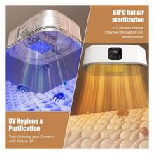 Portable Clothes Dryer,Small Electric Laundry Dryer With Control,Foldable Mini Drying Machine With Dryer Bag,Suitable For Apartment,Rv,Travel,Home - Multicolor - View 5