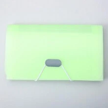 1 pieza Carpeta de 13 rejillas de colores caramelo en tamaño A6, billetera acordeón mini, suministros de oficina, organizador de documentos, portador de recibos, de vuelta a la escuela, útiles escolares