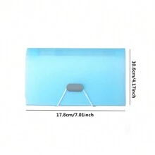 1 pieza Carpeta de 13 rejillas de colores caramelo en tamaño A6, billetera acordeón mini, suministros de oficina, organizador de documentos, portador de recibos, de vuelta a la escuela, útiles escolares