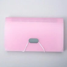1 pieza Carpeta de 13 rejillas de colores caramelo en tamaño A6, billetera acordeón mini, suministros de oficina, organizador de documentos, portador de recibos, de vuelta a la escuela, útiles escolares