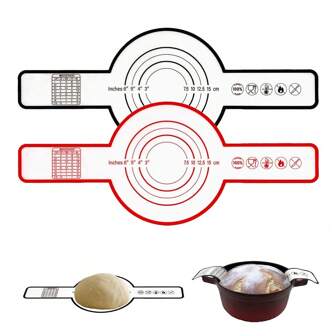 1/2 Piezas Transportador De Pan De Silicona Para Horno Holandés, Juego De Tapete De Hornear De Pan Antiadherente Y Fácil De Limpiar, Transportador De Pan Reutilizable Con Mango Largo Para Transferir Masa Fermentada