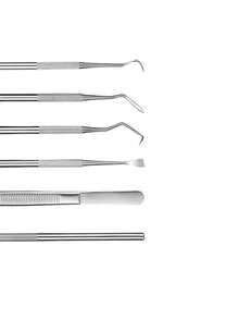 6 cái/bộ Răng Dụng cụ vệ sinh Bộ dụng cụ , Màu bạc , Bao gồm Sa tanh & Tấm ván Làm sạch Gương , Răng Để loại bỏ - Bạc - Xem 5