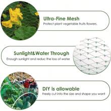 1 件绿色防鸟网，尺寸为 4m*12m/13ft*39.37ft 或 2m*10m/6.56ft*32.8ft，网眼约 1.8cm/0.71 英寸，方格花园防护网，保护花卉、幼苗、植物、果树、蔬菜免受鸟类、鹿、松鼠的侵害 - 綠色 - 查看 3