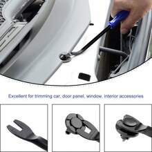 13  Pcs Auto Trim Removal Tool Kit (No Scratch Plastic Pry Kit) , Door Panel Removal Tool, Car Clips, Push Rivets, Molding, Dashboards, Interior Trim Tools, Blue - Blue - View 6
