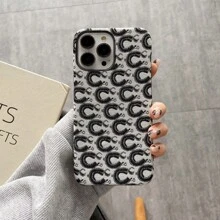 Half-Packed Apple Mobile Phone Case Compatible With Apple IPhone13/14/15 Series IPhone11/IPhone12 Personalized And Simple Style - Black and White - View 4
