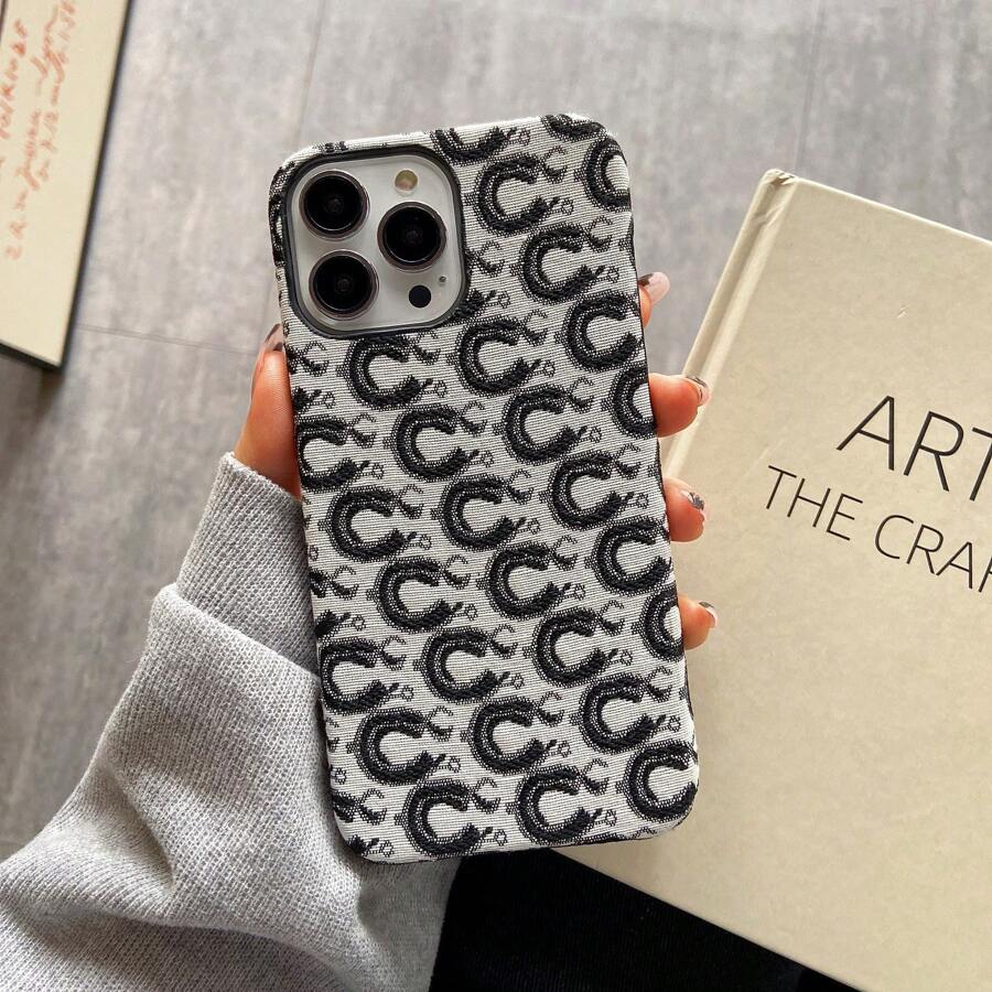 Half-Packed Apple Mobile Phone Case Compatible With Apple IPhone13/14/15 Series IPhone11/IPhone12 Personalized And Simple Style - Black and White - View 1