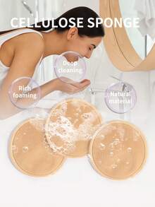 MAANGE 12pcs Reusable Bamboo Fiber Makeup Remover Pads With Pack,Washable Rounds Cleansing Facial Make Up Removal Pads Tool - Khaki - View 9