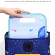 A4 Portable Accordion File Folder Organizer, Multi-Layer Vertical Classification Subject Storage Tool For Students - White - View 3