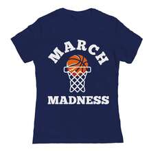 Nearly There Madness Basketball Graphic Navy Ladies Cotton Short-Sleeve T-Shirt - Màu xanh hải quân - Xem 1