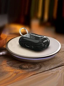 1pc Carbon Fiber Material Apple Earphone Protective Case, Compatible With Apple Earphones 2nd Gen Charging Case