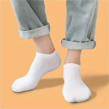 Sports Outdoor 10/15/20 Pairs Spring And Summer Unisex Casual Plain Color Boat Socks, Thin Breathable Comfy Anti Odor Sweat Absorbing Low Cut Ankle Socks For Men Women Suitable For Sports, Home And Leisure