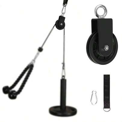 Accesorios de fitness, equipo de fitness, soporte de arnés, polea de cable silencioso, rodillo colgante, polea de tracción para aves, rotación de 360°, alta capacidad de carga, solo incluye un juego de poleas, gimnasio, deporte, ejercicio en casa, accesorios deportivos, accesorios de gimnasio, accesorios de CrossFit
