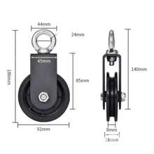 Fitness Accessories Fitness Equipment Bracket Wire Rope Pulley Silent Hanging Wheel Roller Bird Pull-Down Pulley 360° Rotation High Load-Bearing,Only Includes A Set Of Pulleys, Gym, Sport, Gym, Home Exercise, Sport Accessories, Gym Accessories, CrossFit Accessories - Black - View 8