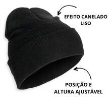 Men Beanie Hat For Winter For Daily Wear Gift For Friend Casual - Black - View 1