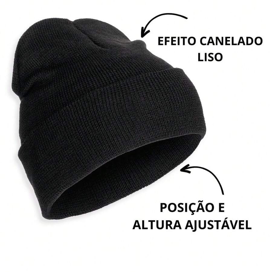 Men Beanie Hat For Winter For Daily Wear Gift For Friend Casual - Black - View 1