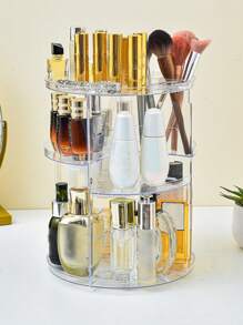 1入組亞克力旋轉化妝品收納架,透明儲物組織器,適用於學生宿舍和臥室 - 無色 - 查看 4