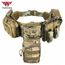 YAKEDA Outdoor Hunting Camouflage Cummerbund Tactical Belt With Multiple Pouches