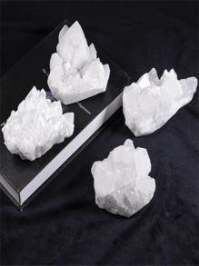 1pc Natural Crystal Stone Natural Crystal Rocks Geode Stone Specimen White Crystal Stone White Crystal Cluster Clear Quartz Healing Rock