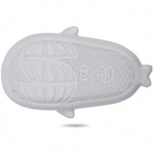 Kids Shark Cloud Slides | Toddler Boys Girls Shower Slippers | Baby Cute Cartoon Fish Clogs | Beach Pool Home Sandals | Quick Dry Non-Slip - Grey - View 6