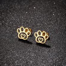 1Pair Stainless Steel Simple Pet Cat Earrings For Women Sweet Lovely Cute Simple Jewelry Party Anniversary