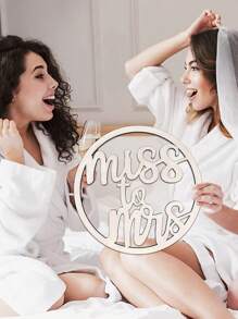 1 Miếng Mới nhất Lễ cưới Trang trí ghế Creative & Cái ghế Dấu hiệu Cho đám cưới Lễ Buổi tiệc - trắng - Xem 1