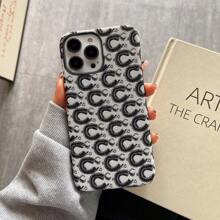 Half-Packed Apple Mobile Phone Case Compatible With Apple IPhone13/14/15 Series IPhone11/IPhone12 Personalized And Simple Style - Black and White - View 5