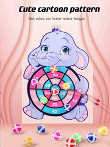 Dartboard & Sticky Ball Target Game, Indoor/Outdoor Family Interaction Toy, Random Style - Multicolor - View 8