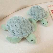 Turtle Plush Toy, Ocean Sea Turtle Stuffed Animal Doll With Realistic Design - Army Green - View 4