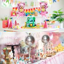 1/10sets, Balloon Stick Stand, Balloon Sticks Holder With Base For Table Desktop Centerpiece Balloon Holder For Birthday Party, Wedding Shower And Anniversary Decoration,Christmas - Multicolor - View 3
