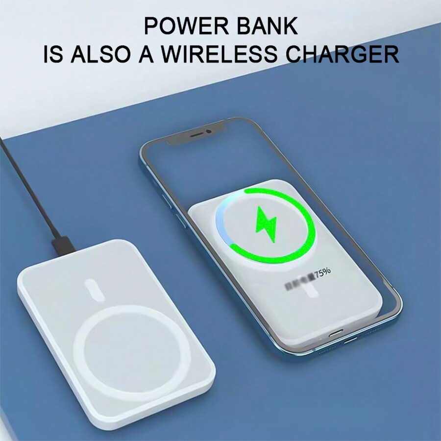 Wireless Portable Charger Without Cable, 10000mAh Bulky Power