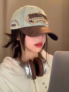 復古男女運動棒球帽，字母繡花，適用於旅行街頭戶外防曬帽 - 多色 - 查看 24